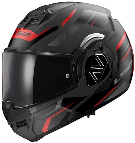 LS2 Klapphelme Advant Kuka Schwarz Rot XL