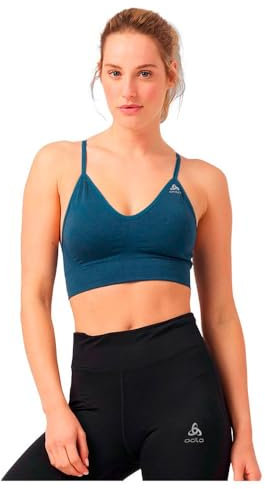 ODLO Sport BH Padded Seamless Soft I Sport BH Damen Leichter Halt I Sports Bra Gepolstert Soft Support