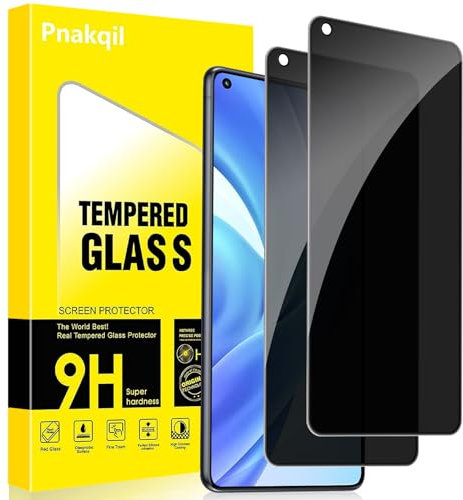 Pnakqil Protector Pantalla de Privacidad para Oppo A53/Oppo A53S Cristal Templado,Vidrio Película Antiespia Anti-Spy,Dureza 9H Antiarañazos Sin Burbujas Privacy Screen Protector 2 Piezas