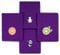 YOGAN Geschirrtücher/Küchentücher 4er Pack | 100% Baumwolle | 50x70cm | Waffelgewebe | super weich | super saugfähig | fusselfrei | Stickerei (Royal Purple)