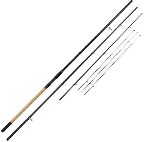 Roy Fishers Feeder Edition - Professionelle Feederrute mit 3 Wechselspitzen für hohe Wurfweiten und zielgenaues Anwerfen (3,90m - 50-180g)