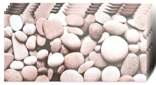 Piastrelle Adesive, Effetto Marmo,Sassi, 60cmx30cmx2mm,Adesive,Acrilico,Impermeabili,Casa,FaidaTe,Lavabili,Ignifughe,Per Cucina, Bagno, Camera Da Letto, Soggiorno (10)