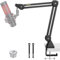 MAONO Brazo Microfono Ajustable, Soporte con Adaptador 3/8 a 5/8, Compatible con Blue Yeti, HyperX QuadCast/SoloCast, Elgato Wave, FIFINE, Ideal para Podcast, Streaming, Juegos, BA37 Negro