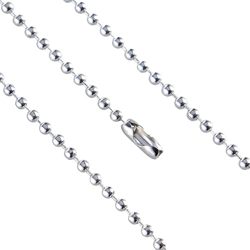 Kugelketten, 2,4 mm, 250 mm, vernickelt, 100 Stück
