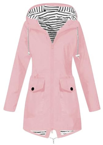 Veste Femme Coupe Vent Femme Impermeable Coupe Vent Femme Fuchsia Veste Femme Reversible Coupe Vent Femme Impermeable Veste Jogging Femme Imperméable Veste Randonnee Femme Rose L