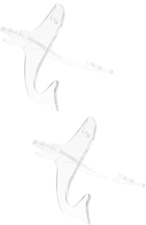 BESTonZON 2 Stk Kalimba-Halterung Musikinstrumentenständer tragbarer Ständer Halterhalterung aus Acryl acrylic stand klappbügel daumen klavier display halter stehen für Kalimba Weiß