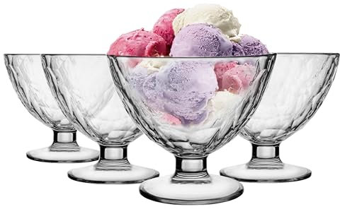 Glasmark KROSNO 1992 Coppa gelato Coppa gelato Dessert 310 ml Vetro robusto lavabile in lavastoviglie Laccato trasparente