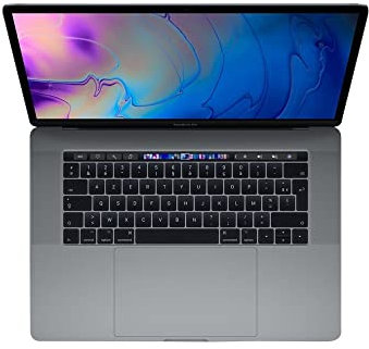 2019 Apple MacBook Pro mit 2.6GHz Intel Core i7 (15-zoll, 16GB RAM, 256GB SSD Kapazität) (QWERTY Italian) Space Grau (Generalüberholt)