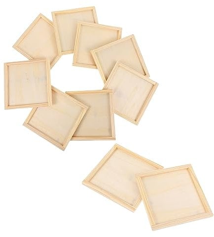 TOYANDONA 10stücke Unvollendete Holzrahmen Für -projekte Leere Holzrahmen Für Fotos Kunstwerke Und Kreative Bastelideen Für Erwachsene