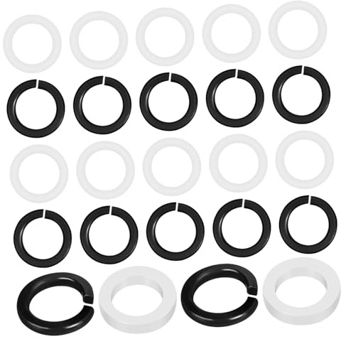 Toyvian 24pcs Guitar Tuner Gasket Double Layer Washer for Acoustic Guitar Pegs, Metal Plastic Mounting Spacers, Punch Free Easy Installation