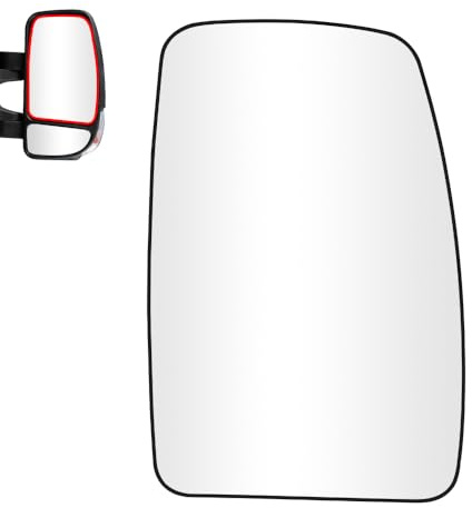 SENZEAL Spiegelglas Beifahrerseite Beheizbar mit Trägerplatte für Renault Master 3 2010-2024 Opel Movano B 2010-2021 Nissan NV400 2010-2021 963655132R Außenspiegel Glas Ersatz Oben Rechts