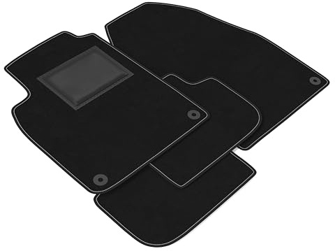 DHCarMats Auto-Fußmatten für Saab 9-3 Cabrio von 2007 bis 2011 | Auto-Fußmatten aus rutschfestem Teppichmaterial, Innenraum – komplettes Set vorne und hinten