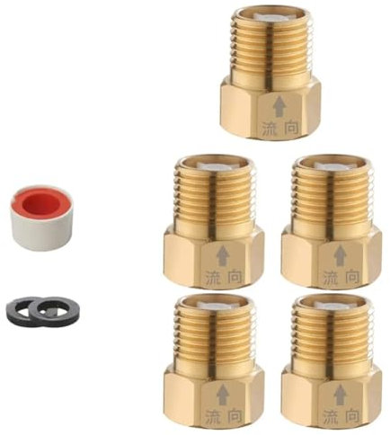 Begchy Rückschlagventil für Badezimmer, Eckventil mit Rückschlag- und Rückschlagventil, Adapter für Rückschlagventil, Kupferfarben