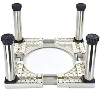 Socle Lave Linge, Support de réfrigérateur à base réglable Longueur/largeur 48-66 cm Réfrigérateur congélateur Support d'appareils électroménagers Support durable Machine à laver Piédestal Hauteur 28
