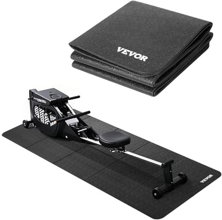 VEVOR Foldable Walking Pad Treadmill Mat, 6 mm Thick, 610x1730 mm Exercise Equipment Mat for Elliptical on Carpet Hardwood Floor, High Density PVC Floor Protector, Waterproof and Non-slip for Home Gym