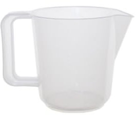 Plastic Measuring Jug Lightweight, Stackable & BPA-Free Transparent Mixing Jug with Handle, Easy-to-Read ml/oz Scale Hardwearing Measuring Cup for Cooking & Baking (1 Pint Jug)