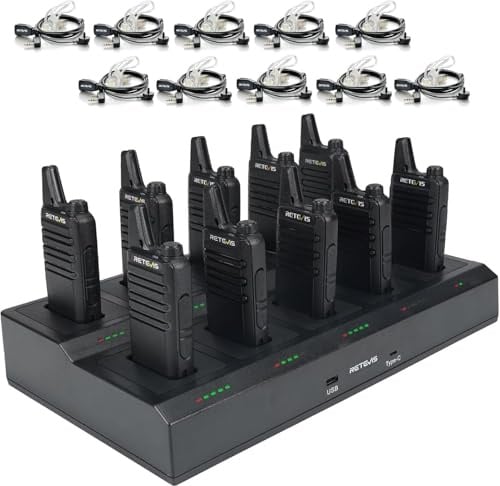 Retevis RT622 Walkie-Talkie, Portatile Ricetrasmittenti Caricaba a 10 Vie