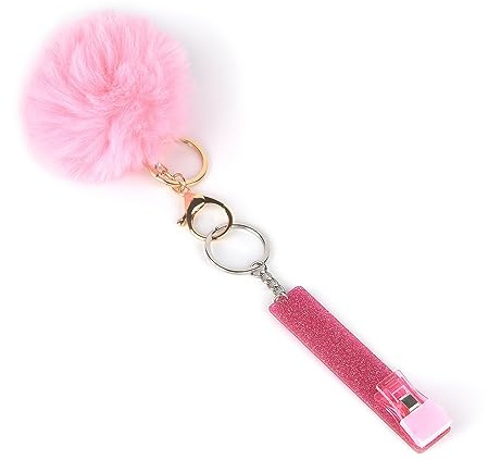 KAZIPOP Contactless Card Grabber Clip Card Grabber for Long Nails Credit Card Puller Keychain Multifunctional Keychain Acrylic ATM Card Clip