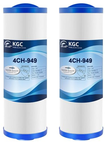 KGC Spa Filterkartusche, 2Pcs 4CH-949 Filterpatrone Kompatibel mit Pleatco PWW50L, Filbur FC-0172, SD-01143, 817-4050, Waterway Teleweir 50, Rising Dragon 50, Filterpatrone für Whirlpools