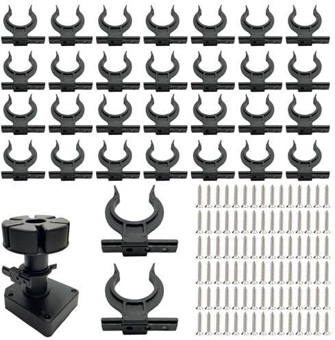 Sockelleisten Clips, 30 Stück Küchensockel Befestigung Leistenclips für Sockelleiste Küche mit 90 Schrauben, Sockelblendenhalter Befestigungsclips für 32-42mm Küchenfüße