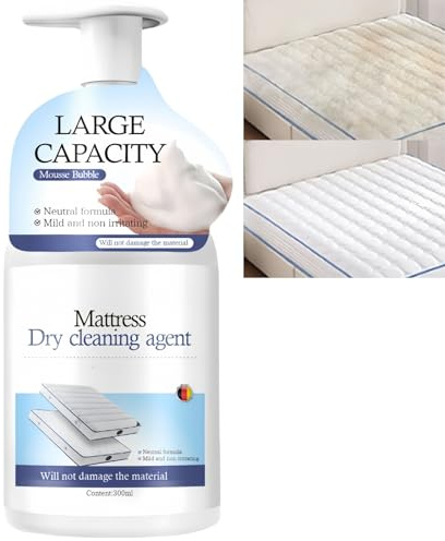 Powerful Mattress Cleaner & Stain Remover Spray,Extra Strong Foam Cleaner for Ur/ine,Water-Free Stain Remover,Yellow Stains & Odor on Mattress,Uphol/stery,Fabrics & Leather Sofa,Effective & Gentle