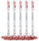 Relaxdays 5 x Party Popper 80 cm rote Herzen im Konfettikanonen Set, Konfetti Bombe für Hochzeit und Geburtstag, Konfetti Shooter 6-8 m Effekthöhe, rot metallic