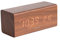 Karlsson Wecker Block - Dunkles Holz - 16x7,2x7cm - Rechteck - Holzfurnier - Wecker für Schlafzimmer