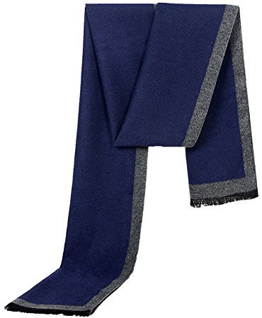 GITVIENAR Herren warme Schwarzer Schal, eleganter Winterschal, Loop Schal, weich, warm, Alpaka Schal, natur Schal