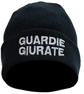 ALGI Mütze rund blau Guardie GIURATE weiß