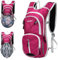 EULANT Fahrrad Rucksack Klein,Trinkrucksack 8l Con Wärmedämmschicht Wasserrucksack MTB Rucksack Reflektierend Skirucksack,Wasserdicht Sportrucksack für Joggen Trekking Laufen,Rosarot
