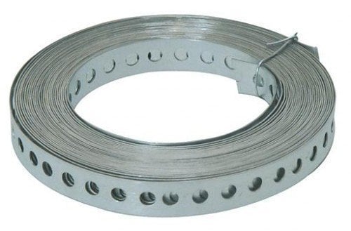 BANDELLA FORATA IN ACCIAIO ZINCATO MT. 10 - mm.12 NASTRO DI FISSAGGIO