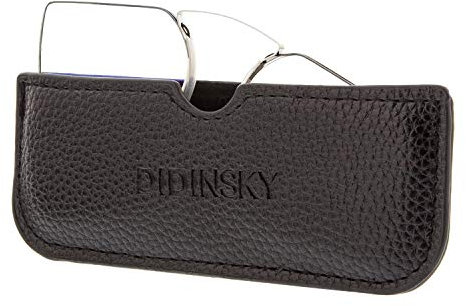 DIDINSKY Lesebrille für Damen und Herren Randlose. Blaulicht das Computerleser blockiert. Unzerbrechliche Anti-Glare-Brille im Taschenformat. Black +2.5 - HERMITAGE SQUARE