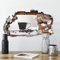 Kaffeepause 3D Wandtattoo Küche Wandsticker Esszimmer Tapete selbstklebend Kaffee Aussicht 40x21cm