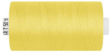 dalipo - Polyester Nähgarn, Stärke 50, Jeansgarn, 500m, gelb