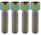 Ruifu M4 x 10 13,5 15 20 25 mm kleine Innensechskantschraube Fahrrad Hinter-/Umwerfer H/L Einstellschrauben 4 Stück (M4 x 20 mm, Regenbogen)