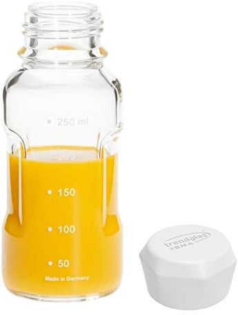 Trendglas Jena - BLUE OCEAN - Trinkflasche 0,25 Liter mit weißer Kappe (330002)