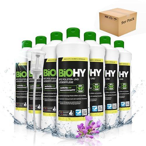 BiOHY Autopolster Lederpflege Autositz Reiniger Innenraum (9 x 1 Liter)