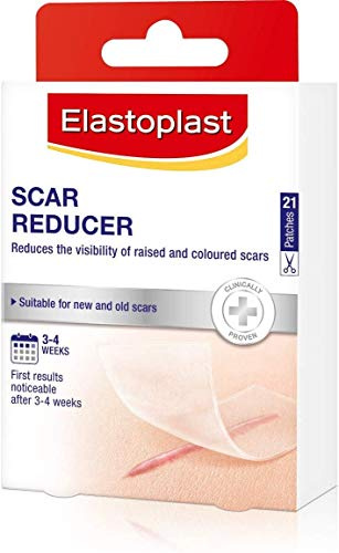 Elastoplast - Lot de 21 Patchs Réducteurs de Cicatrices pour Keloid, Acné, Tatouage, Vergetures, Rides et Post-Opératoires
