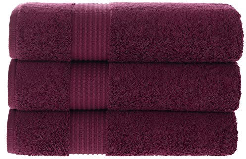MAURAHOME Luxus Badetüch Set 100% Baumwolle, Hotel & Spa Qualität, 3 Große Badetücher 70x140, Schnell Trocknende Frottiertücher, Weich, Plüschig und Stark Saugfähig
