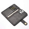for iPhone 12 Pro Genuine Leather Wallet Case, Detachable 2 in 1 Split Leather Wallet Phone Cover,Magnetic Pouch Shell