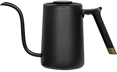 Timemore Pescado puro verter sobre la tetera 700ML hogar cuello de cisne caldera delgada boquilla y flujo de agua vertical cafetera (negro)