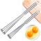 2 Pieces Stainless Steel Ball Whisk Wire Egg Beater Manual Mixer Whisk Set Kitchen Whisks for Cooking, Blending, Whisking, Beating, Stirring (10 Inch and 12 Inch)