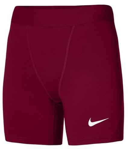 Nike W Nk DF Strike NP-Pantaloncini Pantaloni, Rosso/Bianco, S Donna