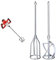 Einhell Mélangeur de peintures et de mortiers TE-MX 1600-2 CE (1600 W, Variation électronique de la vitesse, Poignée ergonomiques, Démarrage progressif) + Kit de 2 agitateurs pour mélangeurs