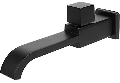 G1/ 2 Waschbecken, G1/2 Wand Waschbecken Waschbecken Wasserhahn Kaltwasser Wand Gewerbe bleifrei Waschbecken Wasserhahn Badezimmer Zubehör Schwarz Matt Küche Ziehend Hochbogen Filter Wasser Wasse