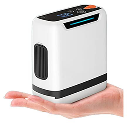Generatore di Concentratore di Ossigeno Portatile, Ossigeno a Impulsi e Frequenza Costante, Inalatore di Ossigeno ad Alta Purezza Al 96%, 1-7 L/min, Aree Ad Alta Quota Superiori a 6000m.,AQDERW