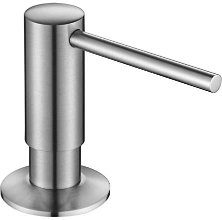 Maizoon Distributeur de Savon à Pression en cuivre pour évier de Cuisine Utilisation multifonctionnelle Durable Facile à Nettoyer Grande capacité avec tête de Pompe rotative à 360 degrés 500ML Argent