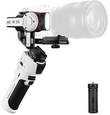 Zhiyun Crane M3S [Official] estabilizador cámara de 3 Ejes con luz de Refuerzo, inalámbrico Bluetooth, trípode, cámara portátil Gimbal para cámara de acción, cámara compacta, etc