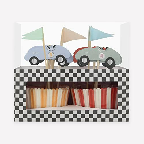 Meri Meri Race-Cars-Cupcake-Set, 24 Stück