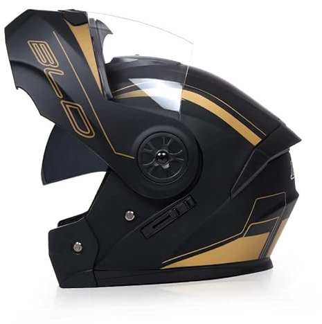 Motorrad Helm Integralhelm Motorradhelm Klapphelm mit Sonnenblende vorbereitet Klappbar In Motorradhelm DOT/ECE zugelassen E,XL